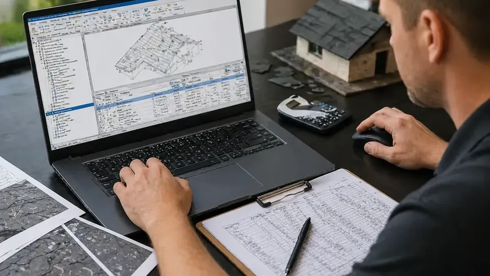 Adjuster documenting storm damage inside a home for a supplemental claim
